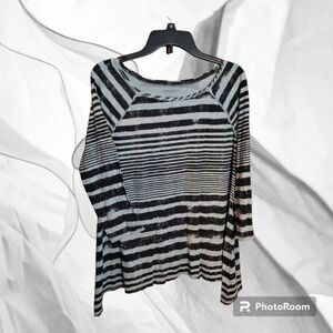 Calvin Klein Performance Quicky‎ Long Sleeve Women's Size L (Black/Gray) (Q73)